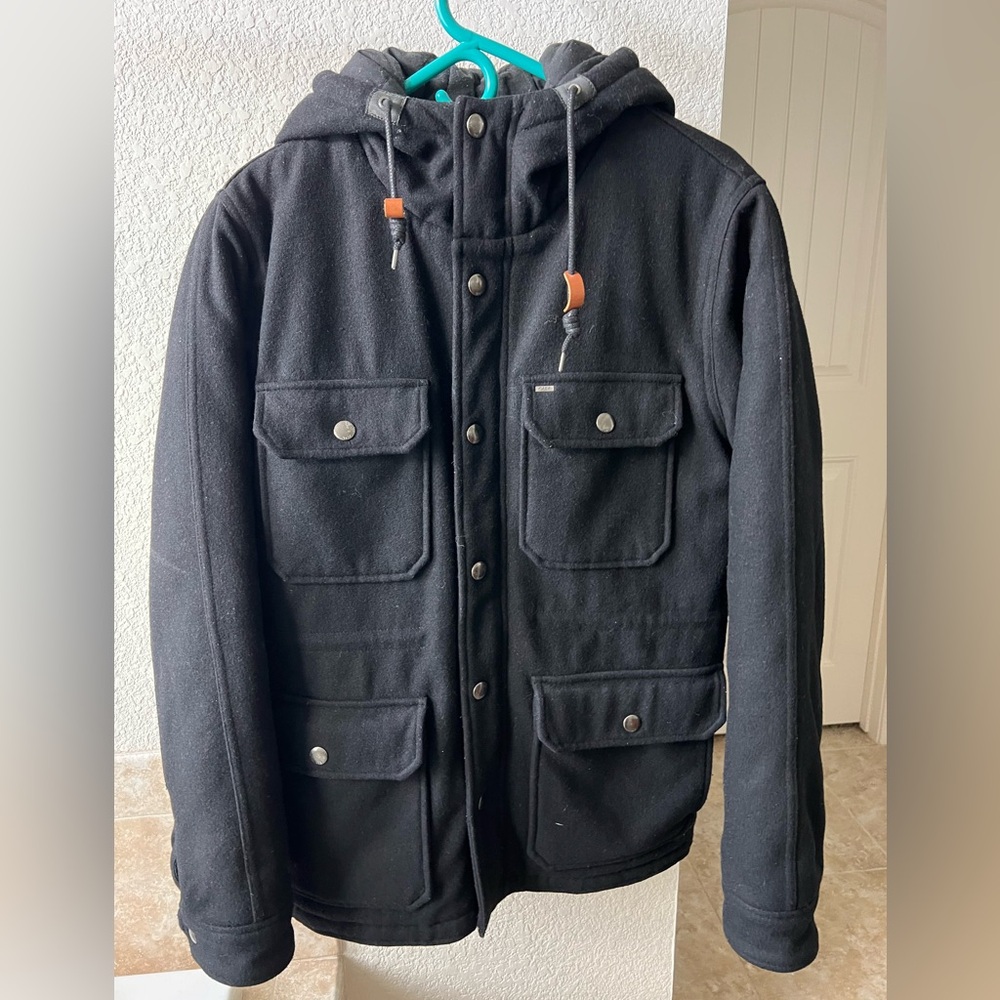 Obey Black Wool Blend Jacket